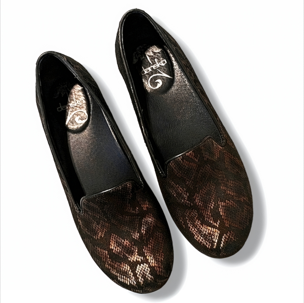 Dansko Olivia Snakeskin Print Leather Loafers 39 - Picture 5 of 8